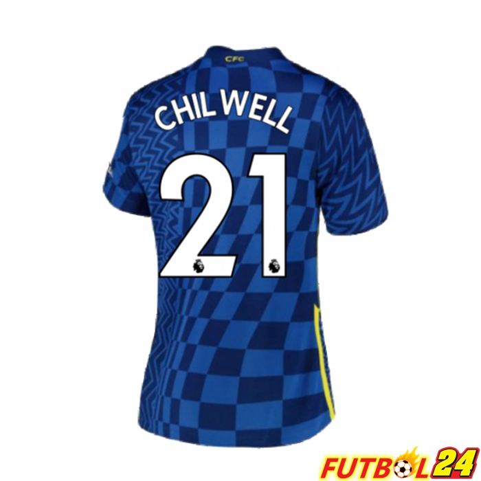 Camiseta Chelsea (CHILWELL 21) Mujer Titular Azul 2021/2022