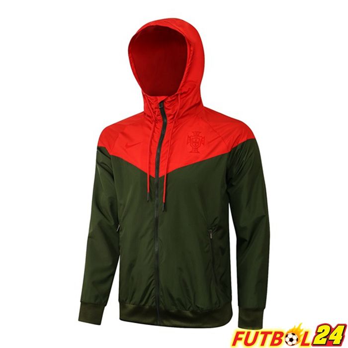 Chaquetas Futbol - Rompevientos Portugal Rojo Verde 2021/2022