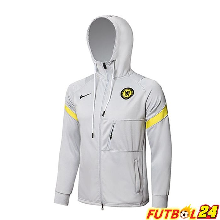 Chaquetas Con Capucha Chelsea Gris 2021/2022