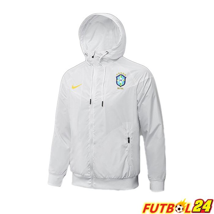 Chaquetas Con Capucha Brasil Blanca 2021/2022