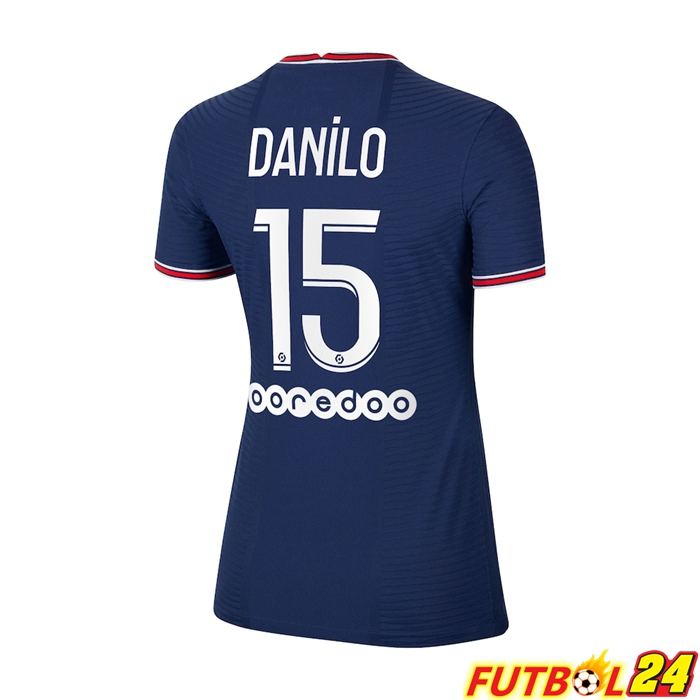 Camiseta PSG（Danilo 15）Mujer Titular Azul 2021/2022