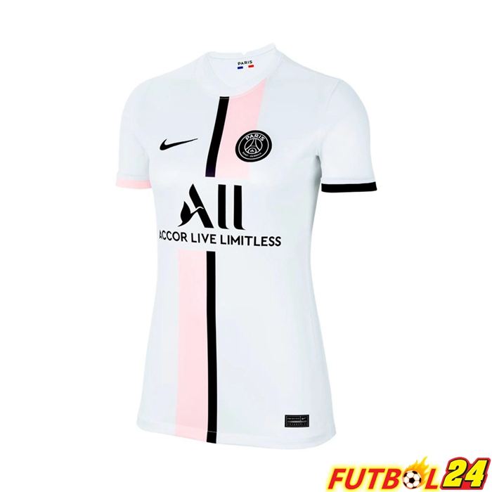 Camiseta PSG x Jordan Mujer Alternativo Blanca 2021/2022