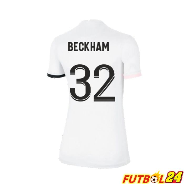 Camiseta PSG（BECKHAM）Mujer Alternativo Blanca 2021/2022
