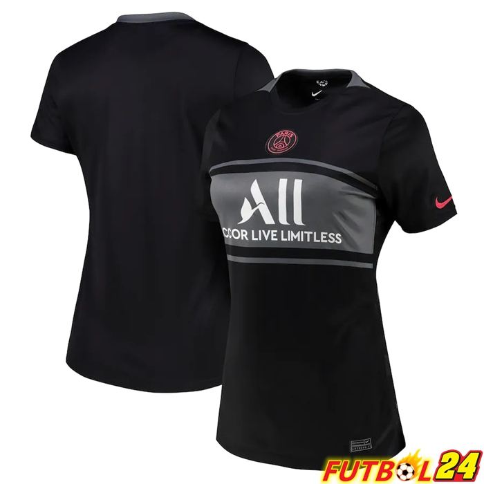 Camiseta PSG x Jordan Mujer Tercero Negro 2021/2022