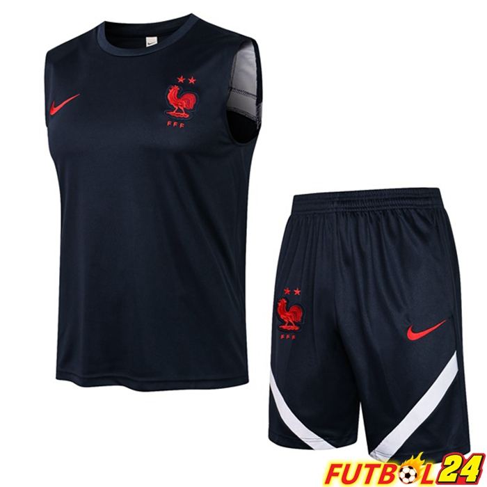 Chaleco De Fútbol Francia + Cortos Azul Royal 2021/2022