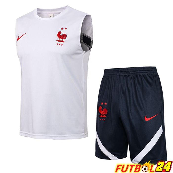 Chaleco De Fútbol Francia + Cortos Blanca 2021/2022