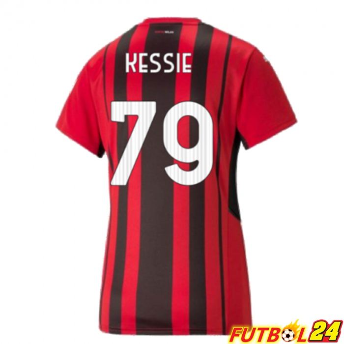Camiseta AC Milan（KESSIE 79）Mujer Titular Rojo/Negro 2021/2022