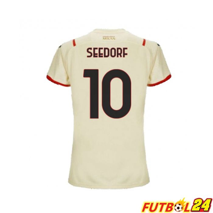 Camiseta AC Milan（BRAHIM 10）Mujer Alternativo Beige 2021/2022