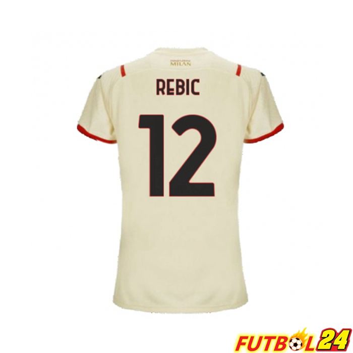 Camiseta AC Milan（A.REBIC 12）Mujer Alternativo Beige 2021/2022