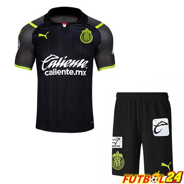 Camiseta CD Guadalajara Niños Alternativo Negro 2021/22