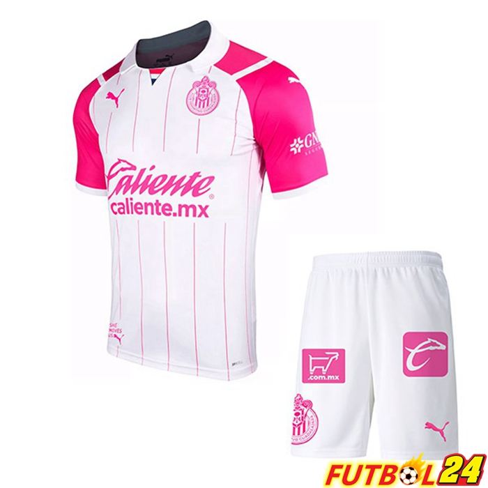 Camiseta CD Guadalajara Niños Special Edition Rosa Blanca 2021/22
