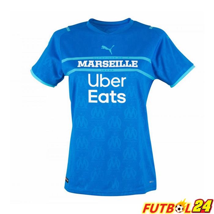 Camiseta Marsella Mujer Tercero Azul Marino 2021/2022
