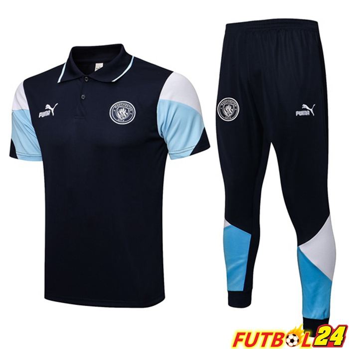 Camiseta Polo Manchester City + Pantalones Azul Royal 2021/2022