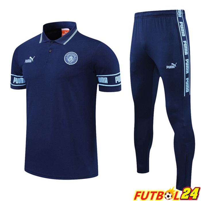 Camiseta Polo Manchester City + Pantalones Azul Royal 2021/2022