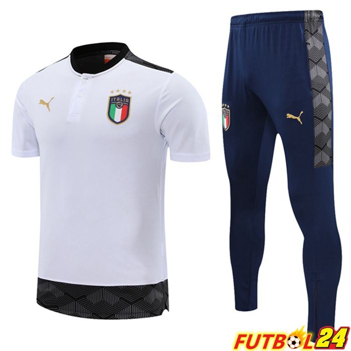Camiseta Polo Italia + Pantalones Blanca 2021/2022