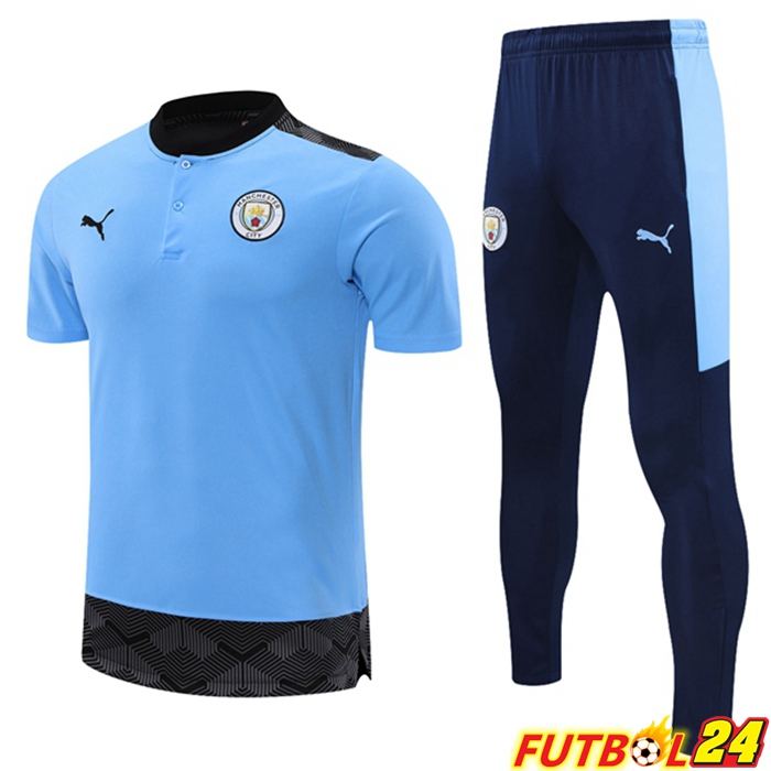Camiseta Polo Manchester City + Pantalones Azul 2021/2022