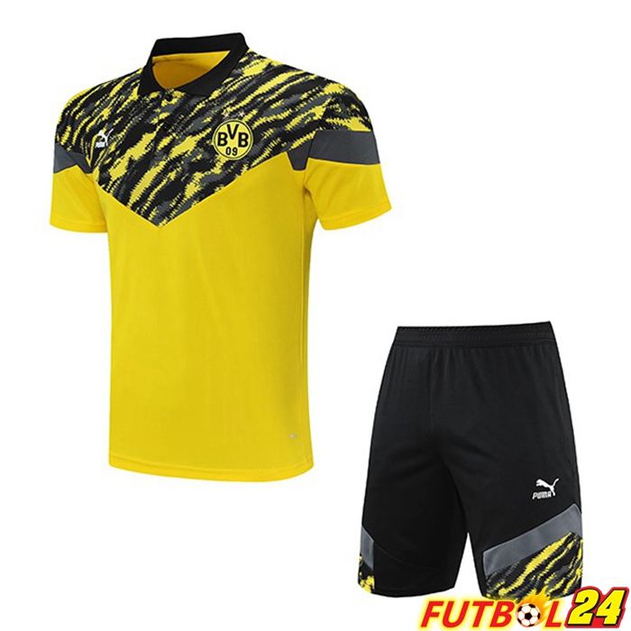Camiseta Polo Dormund + Cortos Amarillo 2021/2022