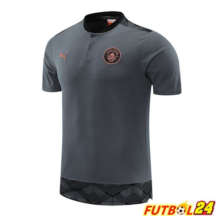 Camiseta Polo Manchester City Gris 2021/2022