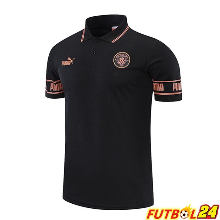 Camiseta Polo Manchester City Negro 2021/2022