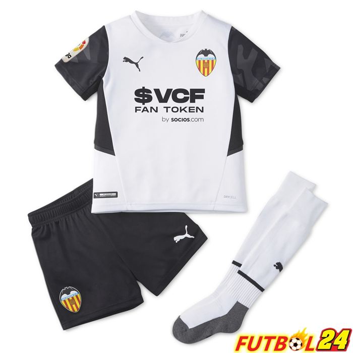Camiseta FC Valencia Niños Titular Blanca 2021/2022