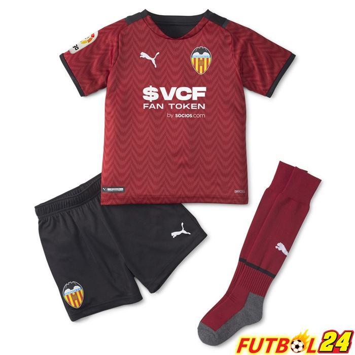 Camiseta FC Valencia Niños Alternativo Rojo 2021/2022