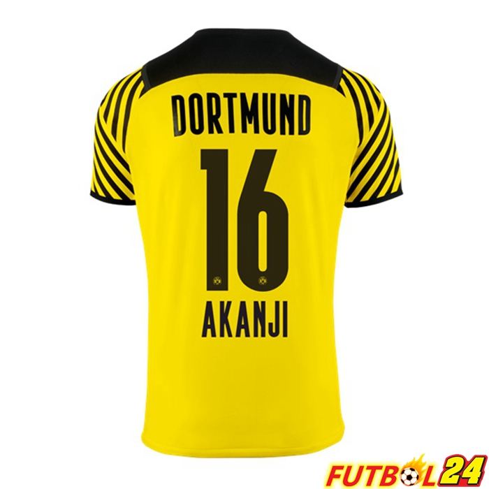 Camiseta Dormund (Akanji 16) Mujer Titular Amarillo 2021/22