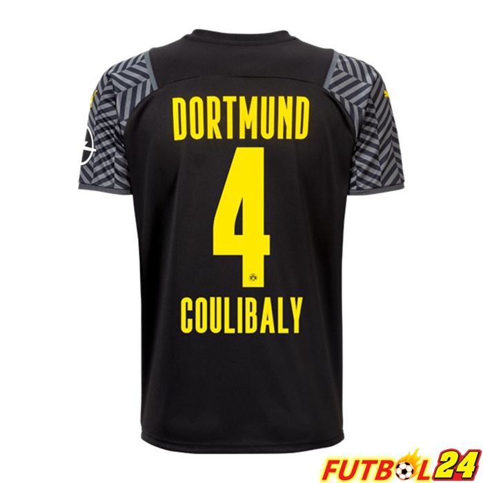 Camiseta Dormund (Coulibaly 4) Mujer Alternativo Negro 2021/22