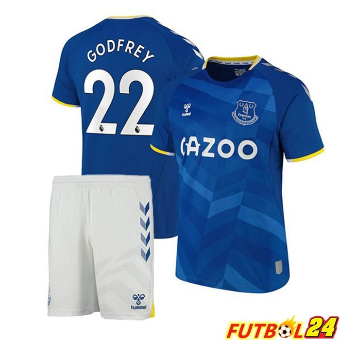 Camiseta Everton (Godfrey 22) Niños Titular Azul 2021/22