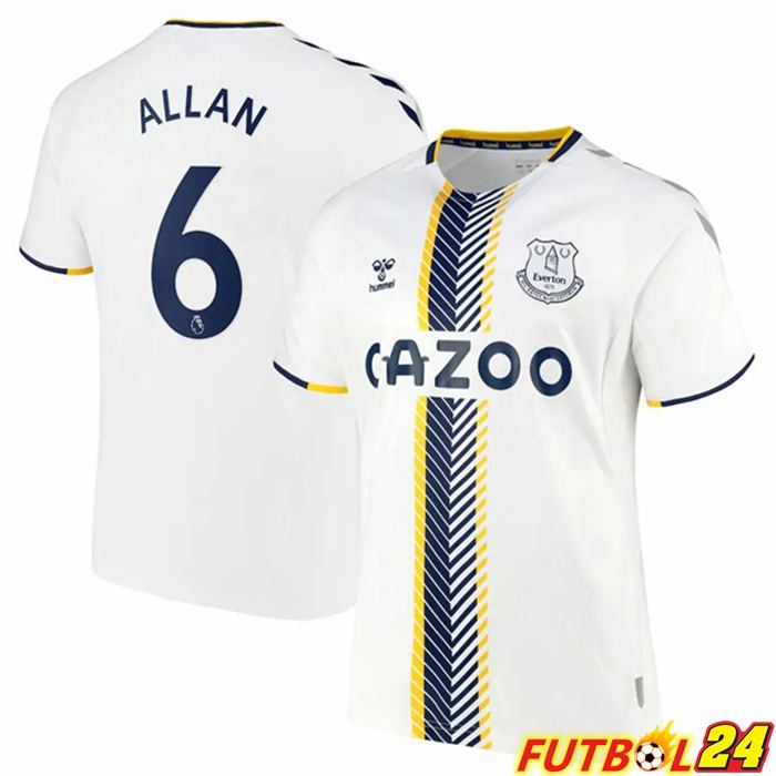 Camiseta Everton (Allan 6) Tercero Blanca 2021/22