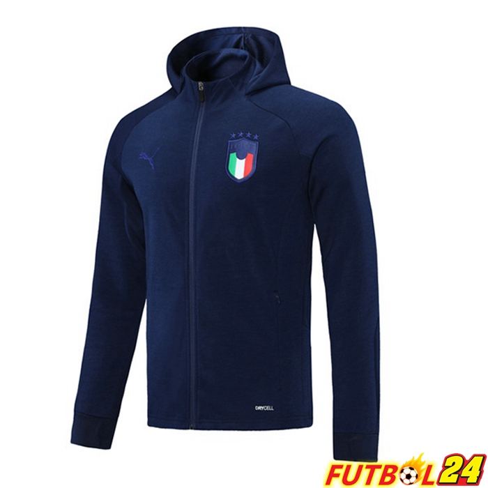 Chaquetas Con Capucha Italia Azul 2021/2022