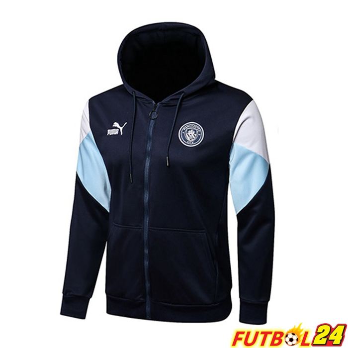 Chaquetas Con Capucha Manchester City Azul Royal 2021/2022