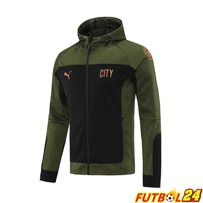Chaquetas Con Capucha Manchester City Verde Negro 2021/2022