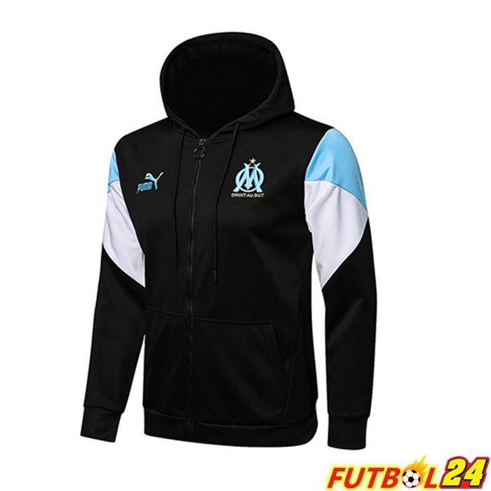 Chaquetas Con Capucha Olympique De Marsella Negro 2021/2022