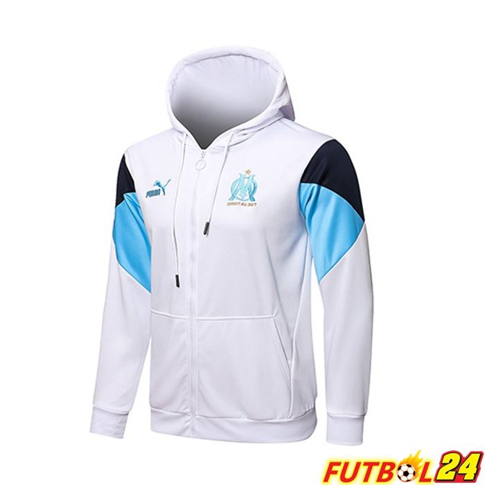 Chaquetas Con Capucha Olympique De Marsella Blanca 2021/2022