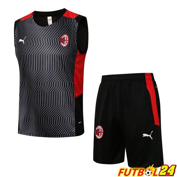 Chaleco De Fútbol AC Milan + Cortos Negro 2021/2022