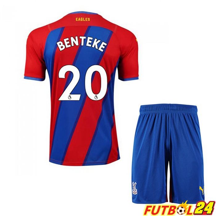 Camiseta Crystal Palace (BENTEKE 20) Niños Titular Rojo/Azul 2021/22