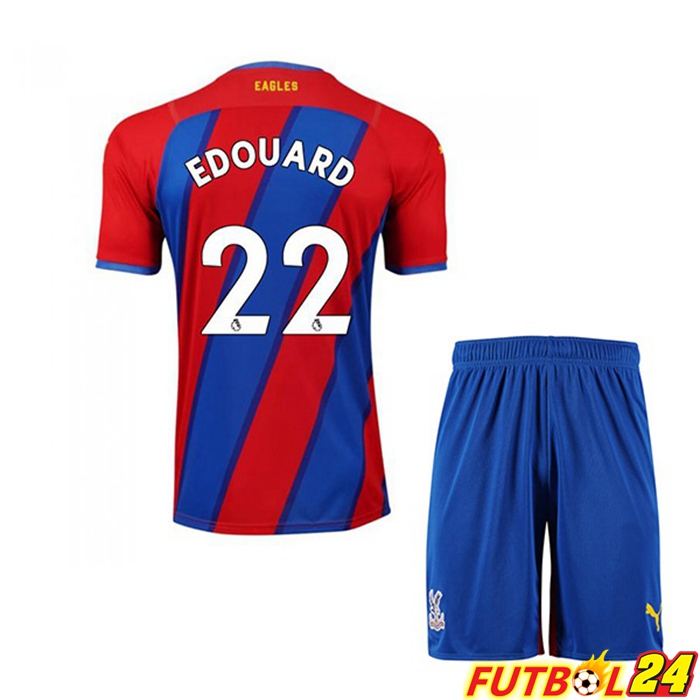Camiseta Crystal Palace (EDOUARD 22) Niños Titular Rojo/Azul 2021/22