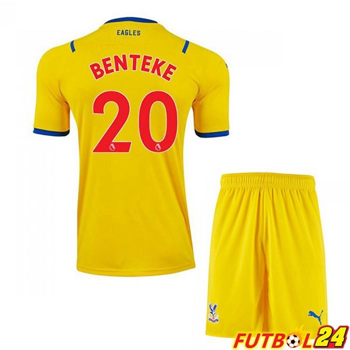 Camiseta Crystal Palace (BENTEKE 20) Niños Alternativo Amarillo 2021/22