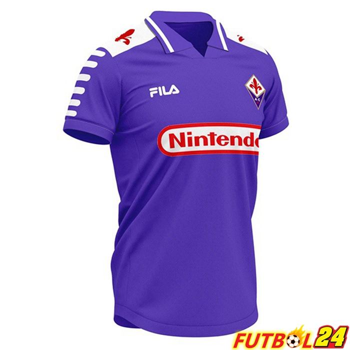 Camiseta Futbol ACF Fiorentina Retro Titular 1998 1999 Camiseta