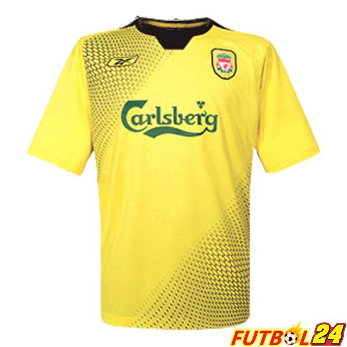 Camiseta Futbol Liverpool Retro Alternativo Amarillo 2004-2005