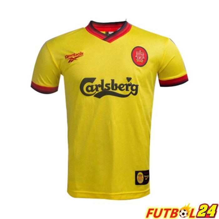 Camiseta Futbol Liverpool Retro Alternativo Amarillo 1997-1999