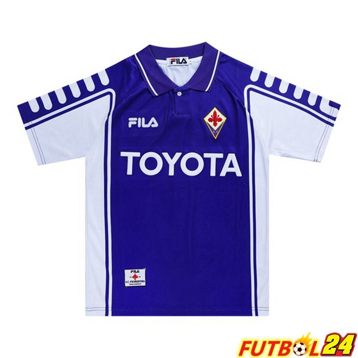 Camiseta Futbol ACF Fiorentina Retro Titular Púrpura 1999-2000