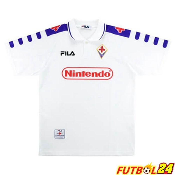 Camiseta Futbol ACF Fiorentina Retro Alternativo Blanca 1998-1999