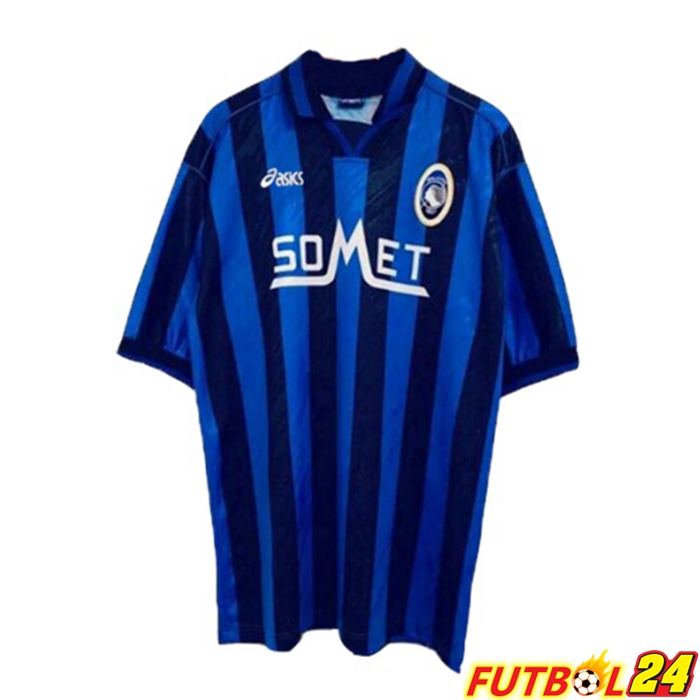 Camiseta Futbol Atalanta BC Retro Titular Azul Negro 1996-1997