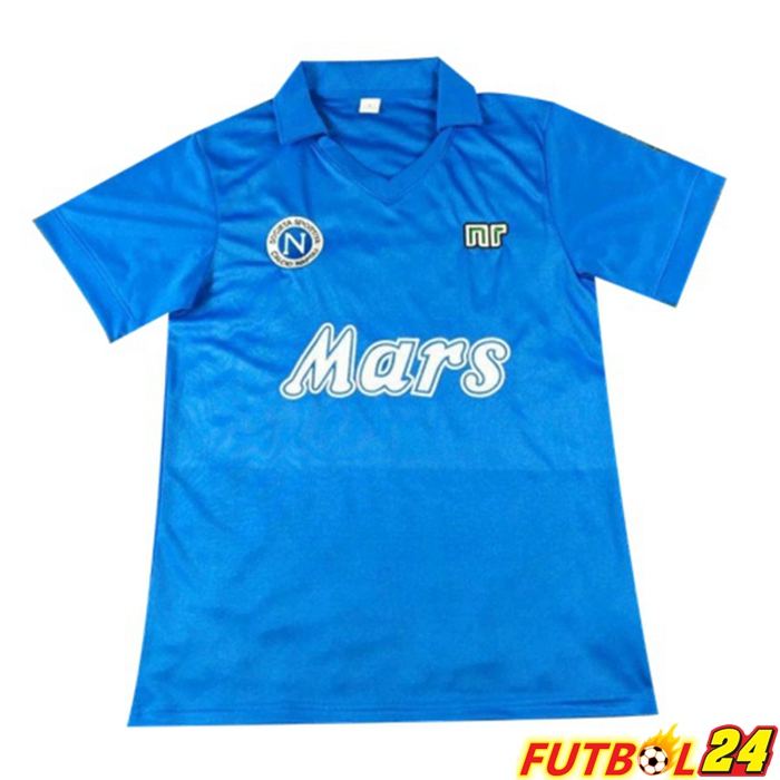 Camiseta Futbol SSC Napoli Retro Titular Azul 1988-1989