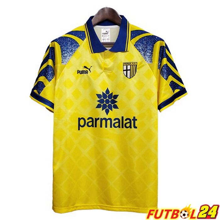 Camiseta Futbol Parma Calcio Tercero Retro Amarillo 1995-1997