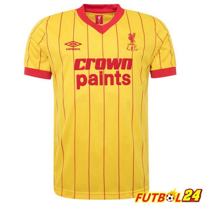 Camiseta Futbol Liverpool Retro Alternativo Amarillo 1984