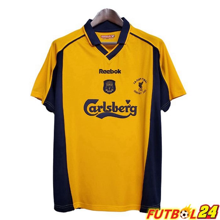 Camiseta Futbol Liverpool Retro Alternativo Amarillo 2000-2001
