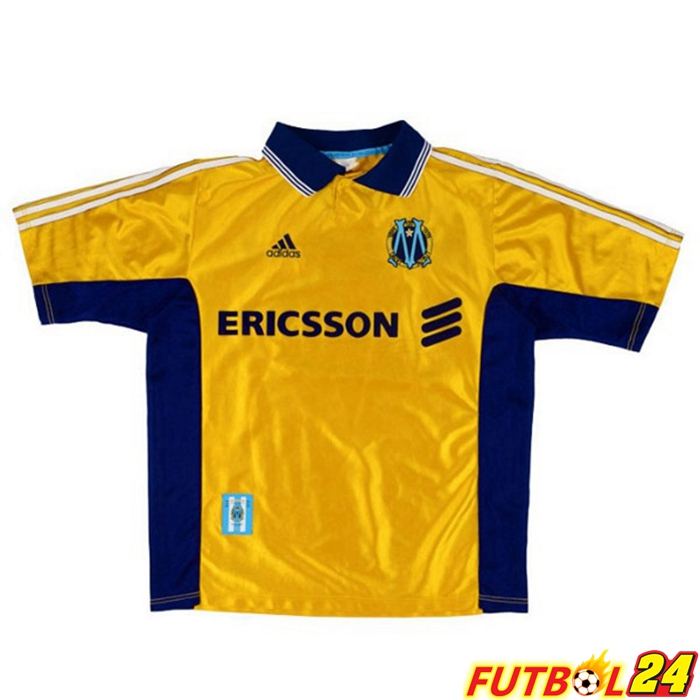 Camiseta Futbol Olympique De Marsella Retro Alternativo Amarillo 1998-1999