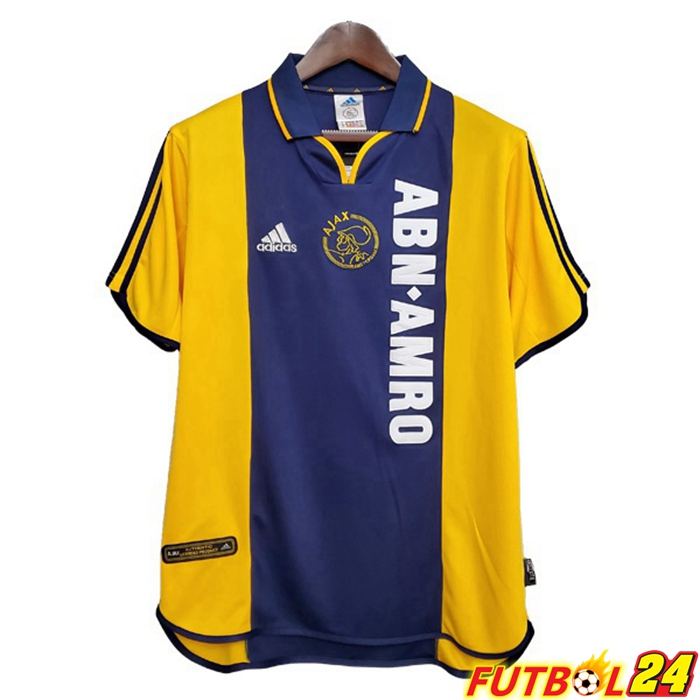 Camiseta Futbol AFC Ajax Retro Alternativo Azul 2000-2001